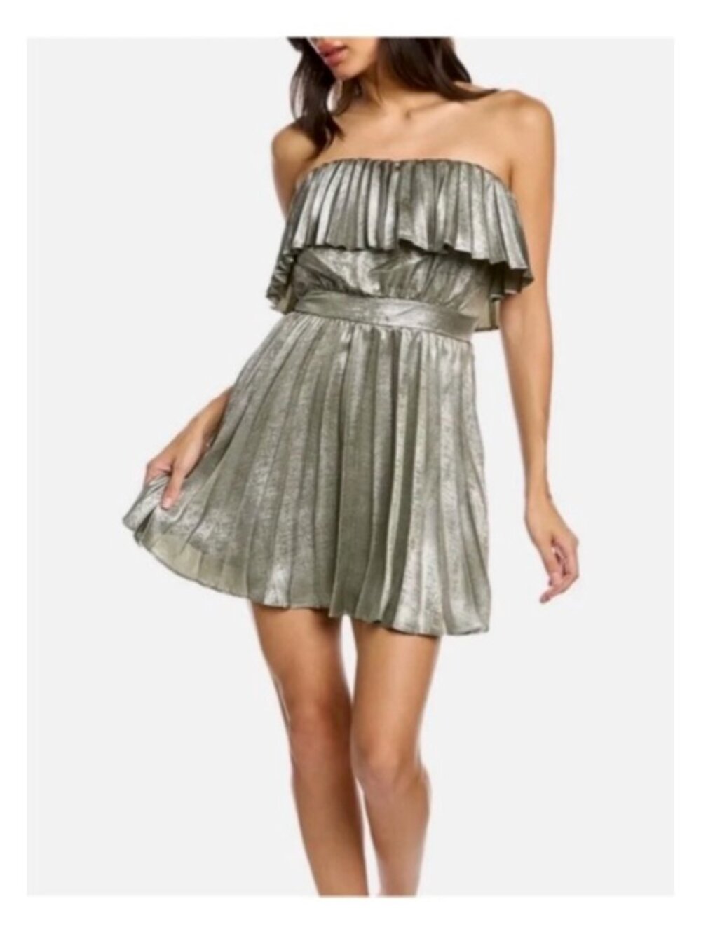 Ramy Brook Ryleigh Metallic Dress  - Size 0 (NWT)